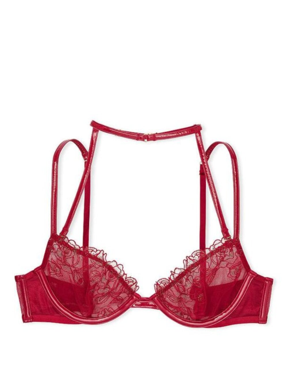 New! Victoria’s Secret Midnight Affair Embroidery Demi Bra 34C 34679